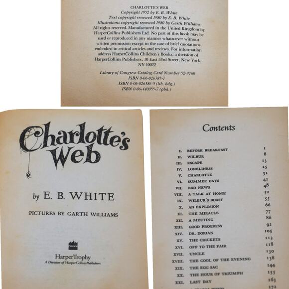 Charlotte's Web by E.B. White Paperback Book - Picture 4 of 5